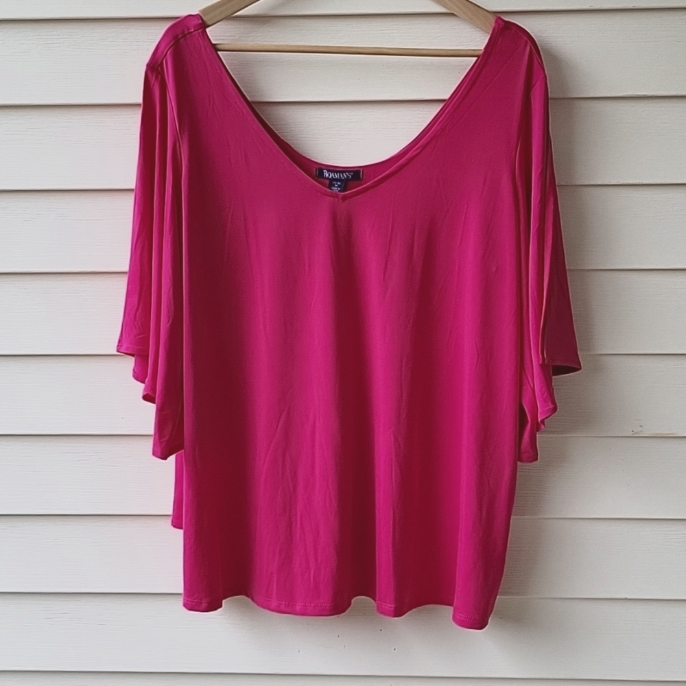 Top with Peak a Boo Bell Sleeves Size 16